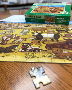 cow puzzle + piece + box