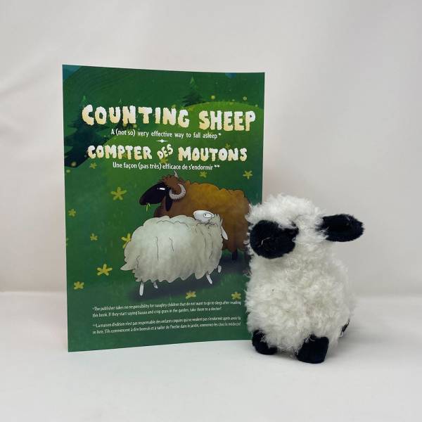 Counting Sheep English-French + Sheep Plush